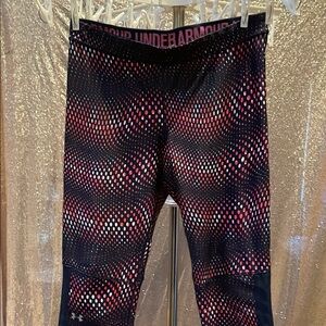 Under Armour Kids' Black and Pink Patterned Leggings